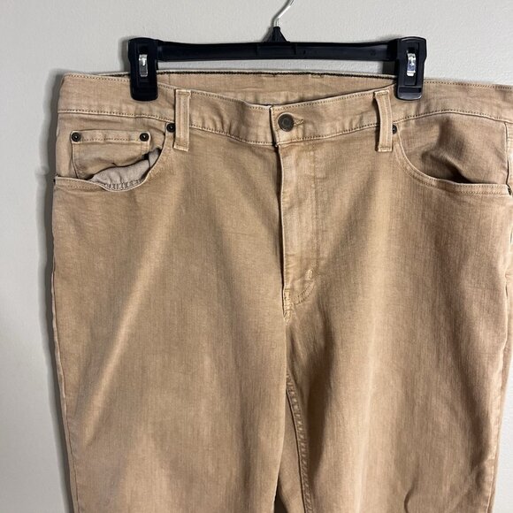L.L. Bean Men's Size 38 X 28 BeanFlex Standard Fit Tan Khaki Jeans - Picture 2 of 8